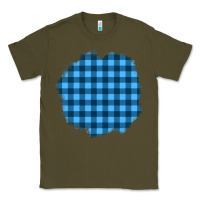 Army Green Winter Tartan Patch Classic Tee - BundleAndBundleShop