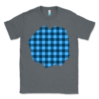 Charcoal Heather Winter Tartan Patch Classic Tee - BundleAndBundleShop