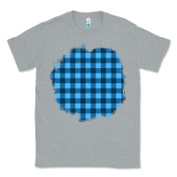 Heather Grey Winter Tartan Patch Classic Tee - BundleAndBundleShop