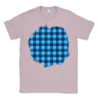 Lilac Winter Tartan Patch Classic Tee - BundleAndBundleShop