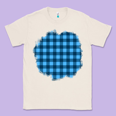 Winter Tartan Patch Classic Tee Designed By Bundleandbundleshop
