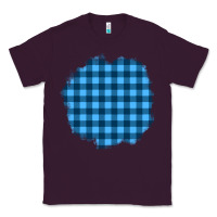 Plum Winter Tartan Patch Classic Tee - BundleAndBundleShop