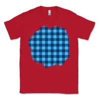 Red Winter Tartan Patch Classic Tee - BundleAndBundleShop