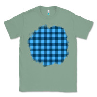 Sage Winter Tartan Patch Classic Tee - BundleAndBundleShop