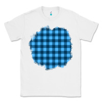 White Winter Tartan Patch Classic Tee - BundleAndBundleShop