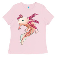Bubblegum Pink axolotl Ladies Tee - Jasminsmagicworld