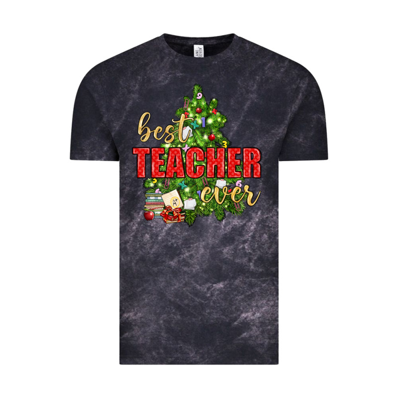 Best Teacher Ever With Christmas Tree Vintage Tee by BundleAndBundleShop | Teevron