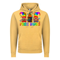 Vintage Mustard LGBTQ Free Hugs Gnomes Vintage Hoodie - BundleAndBundleShop