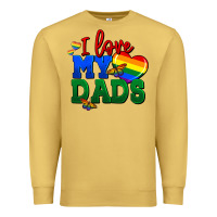 Antique Gold I love my dads Premium Sweatshirt - FaDigitalArtStudio