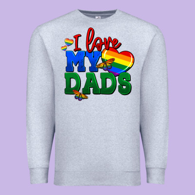 I Love My Dads Premium Sweatshirt Designed By Fadigitalartstudio