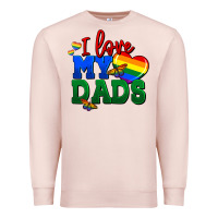 Pale Pink I love my dads Premium Sweatshirt - FaDigitalArtStudio