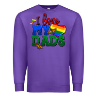 Purple I love my dads Premium Sweatshirt - FaDigitalArtStudio