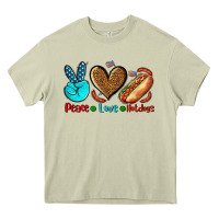 Mossy peace love hotdogs Heavy Core Tee - AdoDesignShop
