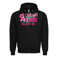 Black Chemo hair don't care Cancer Awareness Zipper Hoodie - HowdyJamesFarm