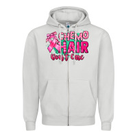 Chemo Hair Don't Care Cancer Awareness Zipper Hoodie | Teevron