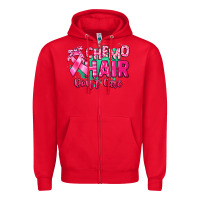 Red Chemo hair don't care Cancer Awareness Zipper Hoodie - HowdyJamesFarm
