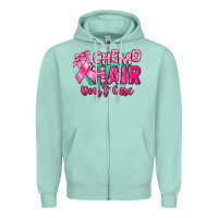 Seafoam Chemo hair don't care Cancer Awareness Zipper Hoodie - HowdyJamesFarm