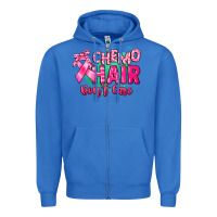 True Royal Chemo hair don't care Cancer Awareness Zipper Hoodie - HowdyJamesFarm