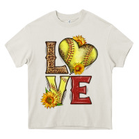 Cream western love softball Heavy Core Tee - LillyAllenDesigns