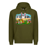 Army Green Easter Day camper Premium Hoodie - OliviaCreatesArt