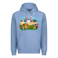 Colony Blue Easter Day camper Premium Hoodie - OliviaCreatesArt