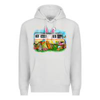 Dove Grey Easter Day camper Premium Hoodie - OliviaCreatesArt