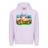 Lilac Easter Day camper Premium Hoodie - OliviaCreatesArt