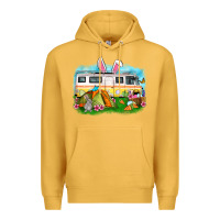 Mustard Easter Day camper Premium Hoodie - OliviaCreatesArt