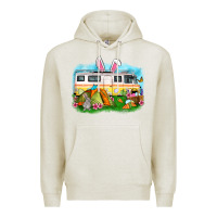 Oatmeal Heather Easter Day camper Premium Hoodie - OliviaCreatesArt