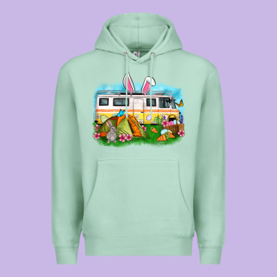 Easter Day Camper Premium Hoodie Designed By Oliviacreatesart