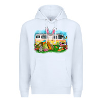 White Easter Day camper Premium Hoodie - OliviaCreatesArt