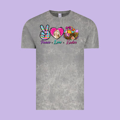 Peace Love Easter Vintage Tee Designed By Bundleandbundleshop