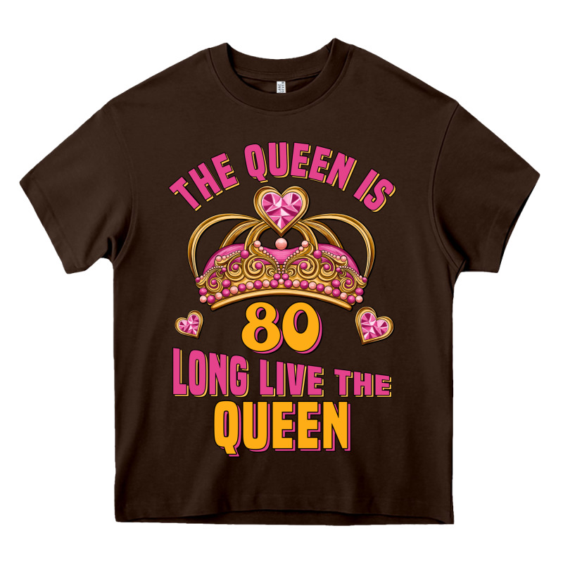 The Queen Is 80 Long Live The Queen Heavy Core Tee by Jasminsmagicworld | Teevron