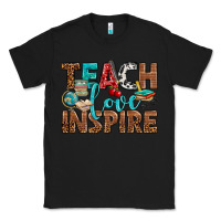 Black Teach Love Inspire With Leopard Classic Tee - BundleAndBundleShop
