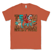 Copper Teach Love Inspire With Leopard Classic Tee - BundleAndBundleShop