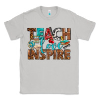 Moon Dust Teach Love Inspire With Leopard Classic Tee - BundleAndBundleShop