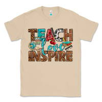 Mushroom Teach Love Inspire With Leopard Classic Tee - BundleAndBundleShop