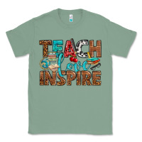 Sage Teach Love Inspire With Leopard Classic Tee - BundleAndBundleShop