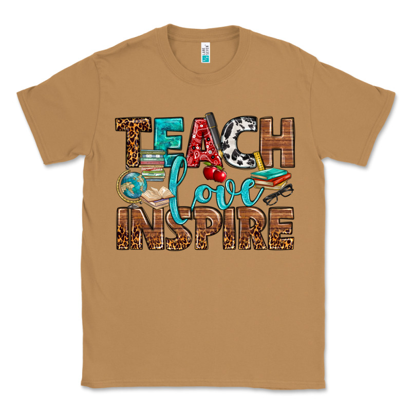 Teach Love Inspire With Leopard Classic Tee by BundleAndBundleShop | Teevron