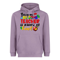 Lavender Being an au some teacher is a work of the heart Heavyweight Hoodie - FaDigitalArtStudio