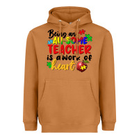 Meerkat Being an au some teacher is a work of the heart Heavyweight Hoodie - FaDigitalArtStudio