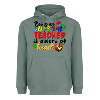 Sage Being an au some teacher is a work of the heart Heavyweight Hoodie - FaDigitalArtStudio