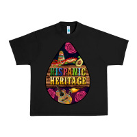 Black teardrop Hispanic Heritage Urban Heavy Tee - BundleAndBundleShop