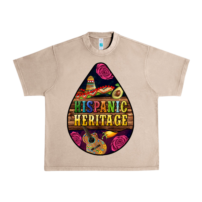 Teardrop Hispanic Heritage Urban Heavy Tee by BundleAndBundleShop | Teevron