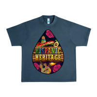 Midnight Navy teardrop Hispanic Heritage Urban Heavy Tee - BundleAndBundleShop