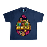 Navy teardrop Hispanic Heritage Urban Heavy Tee - BundleAndBundleShop