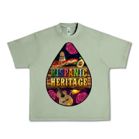 Oil Green teardrop Hispanic Heritage Urban Heavy Tee - BundleAndBundleShop
