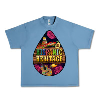 Pebble Blue teardrop Hispanic Heritage Urban Heavy Tee - BundleAndBundleShop