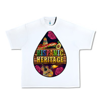White teardrop Hispanic Heritage Urban Heavy Tee - BundleAndBundleShop