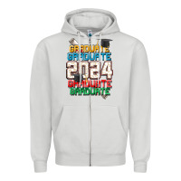 Dove Grey graduate 2024 Zipper Hoodie - CowGirlArtShop